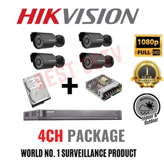 [Shop Malaysia] HIKVISION CCTV DS-7204HQHI-K1/E/TW16B0T DVR 4CH 2MP-4MP, BULLET 2MP DS-2CE16D0T-IF