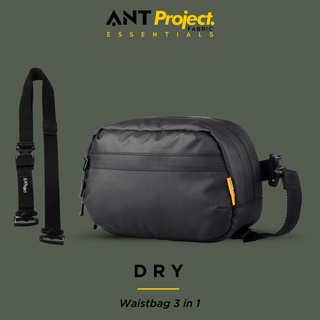 Ant PROJECT - Men's Waist Bag DRY Black 3 in 1 Waterpfroop