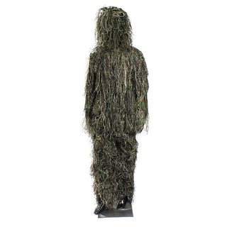【Happylife】5X Gillie Ghillie Suit Woodland Camouflage Camo Warp Pants Jacket Hood Bag-HP