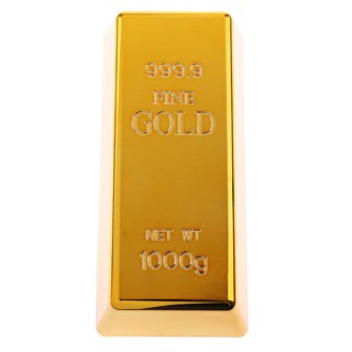 1 Pc Fake Fine Gold Bullion Bar Paper Weight Door Stop 6\'\' Prop for Gifts