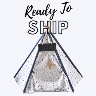 🌟SG SHIPS 🌟 SHIP SAME DAY 🌟Pet Teepee Tepee Tent - Stars