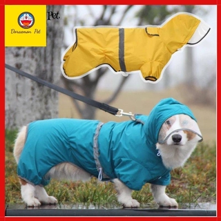 Lightweight Corgi raincoat/Four-legged waist Corgi raincoat/round shoulder sleeveless pet raincoat/pet jacket/dog raincoat/dog poncho/pet/dog/pet supplies (1)