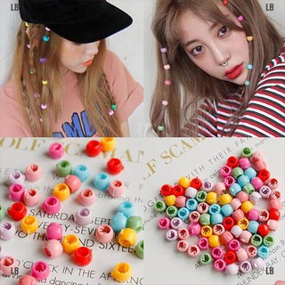 LBღ100 PCS Mini Hair Claw Clips For Women Girls Cute Candy Colors Beads Headwear
