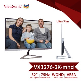 ViewSonic 32" WQHD SuperClear IPS Monitor VX3276-2K-mhd