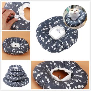 1 PC Pet Cat Cotton Protective Recovery Collar for Preventing Licking Wound Double Sides Available