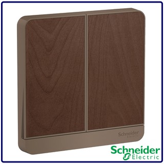 Schneider AvatarOn switches, 16AX 250V, 2G, Dark Wood E8332L1_WD_G2/E8332L2_WD_G2