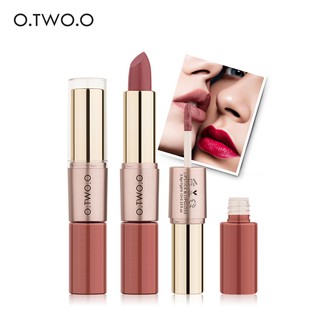 O.TWO.O Lipstick 12 Colors Cosmetics Easy To Wear Matte Lipstick two in one lipstick