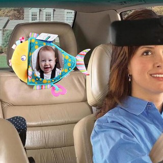 Baby Child Car Safety Back Seat Mirror Rear View Cartoon Design Adjustable