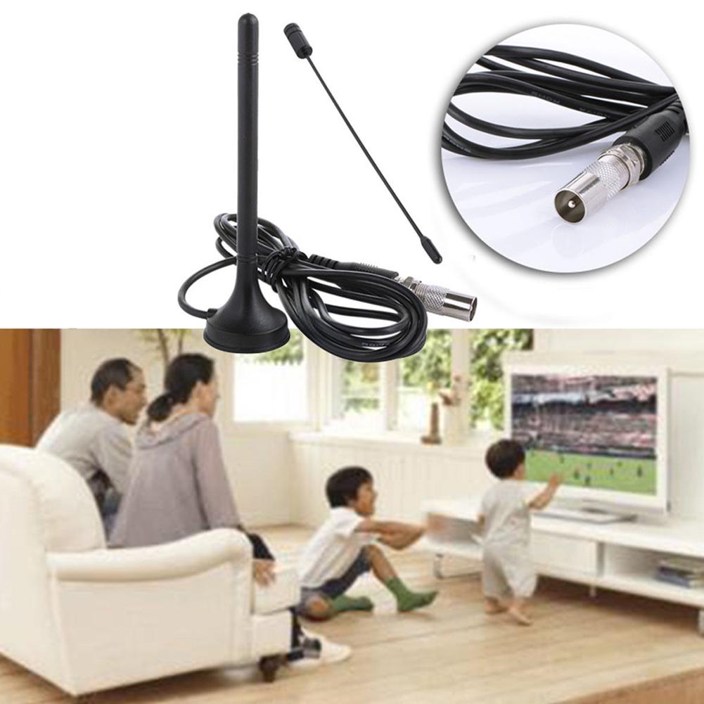 TV Antenna HD Home Signal Reception Dual Mini Aerial Easy Installation Long Range Flat Indoor Portable Base Digital