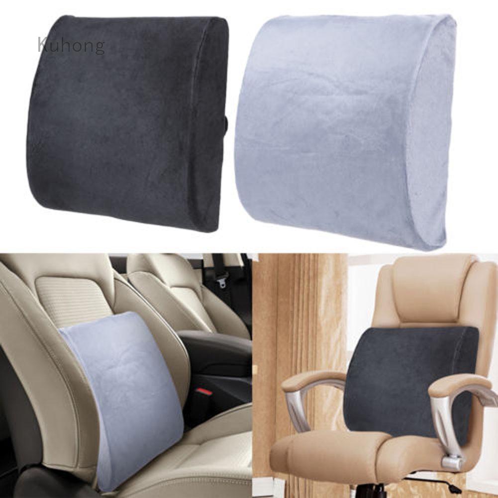Travel Memory Foam Lumbar Cushion Pillow Back Support Car Flight Seat Home Chair