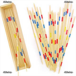 KEAwing ❤ Wooden Pick Up Sticks Wood Retro Traditional Game Pickup Stick Toy Wooden Box