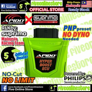 Apido Racing Hyper Boost ECU PNP No Dyno - No Cut OFF Top Speed RS150 Y15ZR Y15 v1 v1 Lagenda SRL115Fi SRL115 RS150i CDI
