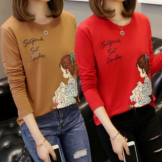 Wear the New Fall Women's Little girl print sweater 2020