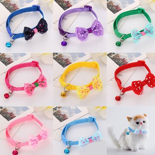 Dog Cat Bow Tie Bells Pets Adjustable Necktie Puppy Kitten Collar (1)
