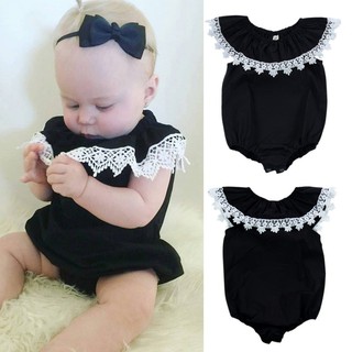 Toddler Clothes Outfit Newborn Baby Girls Lace Flower Romper Jumpsuit 0-24M