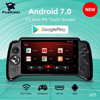 New Powkiddy X17 Retro Handheld Game Player Android 7.0 System Game Console MTK 8163 Quad Core 2G RAM 32G For PSP Game