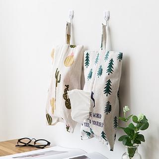 Creative Pastoral Style Hanging Paper Towel Bag Cotton And Linen Cloth Paper Towel 【 Ljx