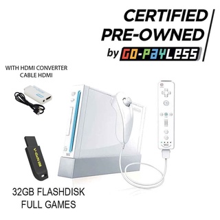 【 Ready Stock】Nintendo Wii (Preowned) + Fd 32gb Full Games + Hdmi Converter Cable