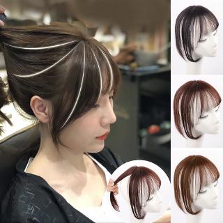 Real Human 3D Air Thin Bangs Jane Birkin Clip in Hair Bangs with Temples Fringe Hair Extensions