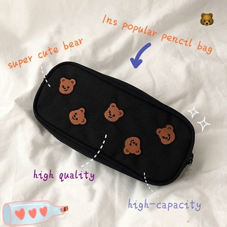 SMA YoYo Cute New Partysu Ins Little Bear Inwrought Big Capacity Protable Pencil Case