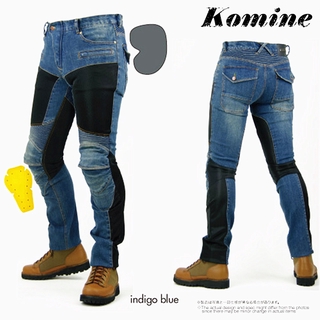 Komine PK 719 Superfit Kevlar Mesh Jeans Riding Pants With Protective Padding Motorcycle Riders Equipment Elastic Jeans