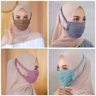 Package 3PCS HIJAB INSTANT Mask Mask Circle Rubber RANDOM Mixed OXFORD INDONESIA