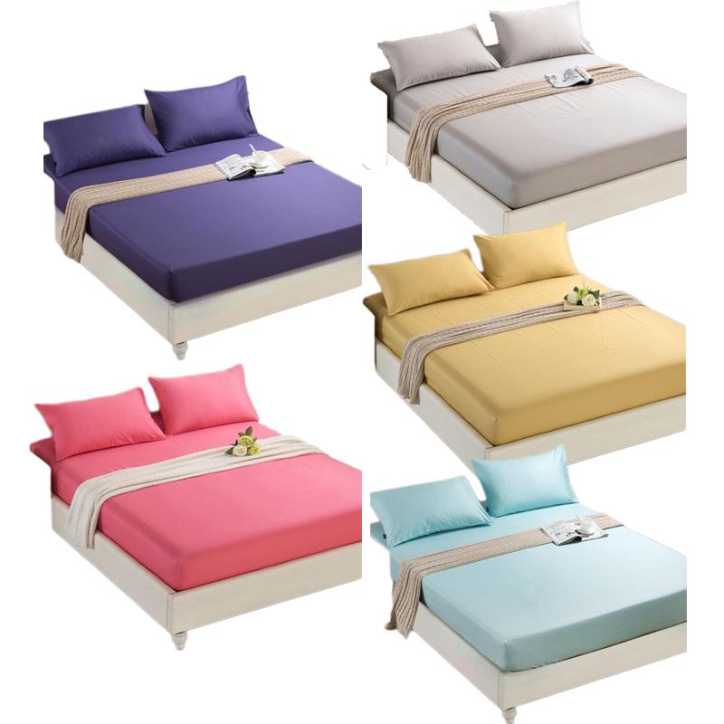 [Ready Stock]Fitted Bedsheet Pure Colour Single/Queen/King Size Katil tilam