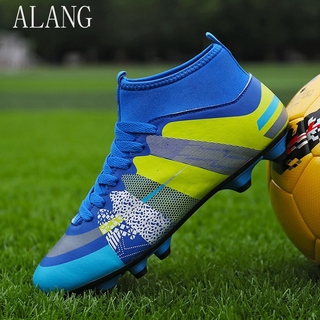 Men Football Shoes Breathable Boys Kids Soccer Football Boots AG Soccer Shoes Kids Cleats High Ankle