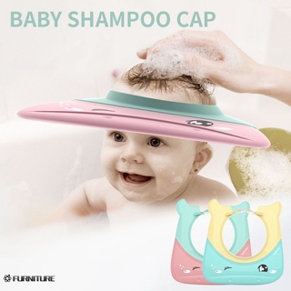 Adjustable Children Waterproof Cap Safe Baby Shower Cap Kids Bath Visor Hat Protect Eyes Ears Hair FURNITURE