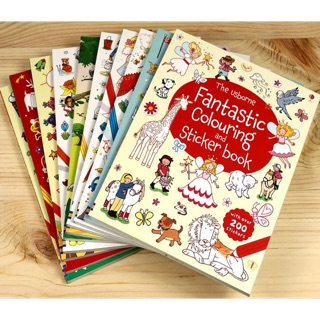 Usborne coloring and sticker books for age 3+