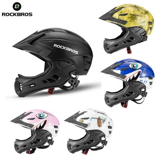 ROCKBROS Bicycle Safety Children Full-Face Helmet Detachable Breathable 45-58CM