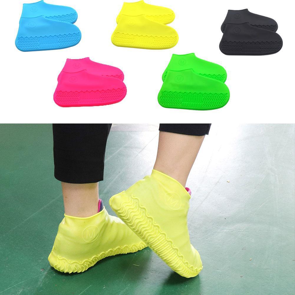 Anti-slip Reusable Latex Shoe Covers Waterproof Rain Boot Overshoes Shoes