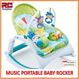 RC-Babykids Baby Bouncer / Baby Rocker / Baby Rocking Chair / Baby Bed Newborn-to-Toddler Rocker Baby Rocker