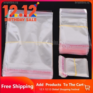 BB 200PCS Clear Self Adhesive Seal Plastic Bags Candy Jewelry Packing Bags[SG]