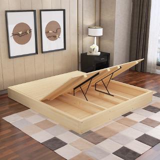 Simple Solid Pine Wood Storage Bed Linen Double-layer Bed Home/ Bedroom Small Bed Japanese-style Tatami