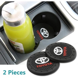 [Spot - Speed Delivery] 2PCS / Set of Toyota Fashion Scratch Silent Car Coasters
