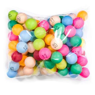 100pcs/Pack 40mm Colorful Ping Pong Balls Table Tennis Ball With 1- 100 Numbers For Lottery Entertainment Balls ABS Plastic 2.4g