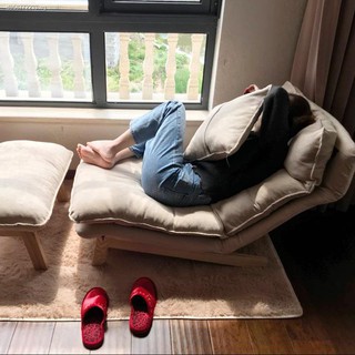 ☏Single small balcony recreational chair lazy sofa folding