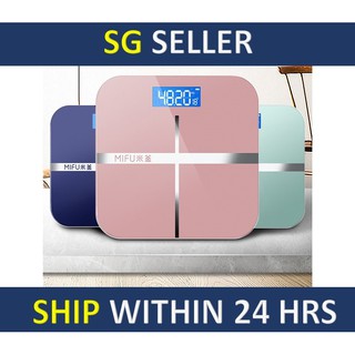 (SG Seller) Bathroom Tempered Glass Digital Body Weighing Scale LCD Display