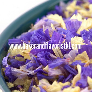 [Shop Malaysia] Blue statice petals mix jasmine 20g, edible flower cake decoration