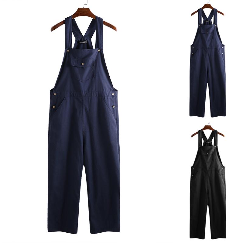 INCERUN Mens Casual Dungarees Jumpsuit Overalls Pants
