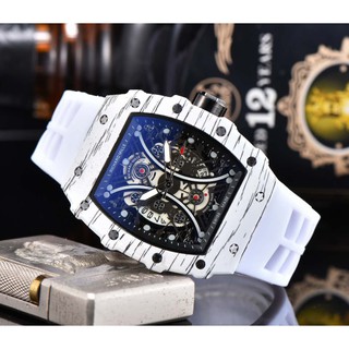Riсhаrd Watch Fashion Student Sports Watch Hollow Design Quartz Watch Bucket Dial Silicone Strap Men's Watch Brand Boutique Watch
