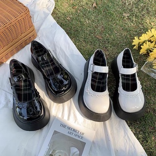 harajuku lace lolita platform heels ulzzang mary janes chunky shoes boots strap