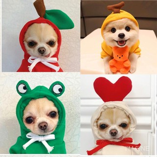 ❤️❤️Medium Large Dog Fruit Dog Cat Autumn and Winter Sweater Fleece Clothes Supplies Pet Teddy French Bucket Banana❤️❤️ 8dx3