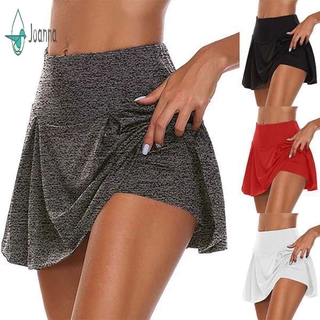 【JA】 Women Athletic Pleated Tennis Golf Skirt with Shorts Workout Running Skort Summer