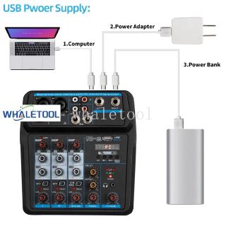 Professional Audio Mixer Sound Board Console Desk System Interface with 4 Channel, USB, Bluetooth, Digital MP3 Computer