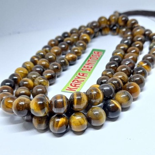 Tiger Eye Spah Natural Stone Prayer Beads 12Mm 99 Grains