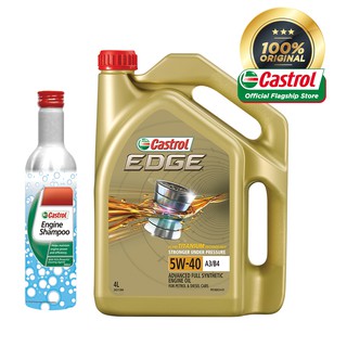 Castrol EDGE 5W-40 A3/B4 + Castrol Engine Shampoo (BUNDLE)