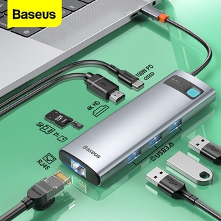 Baseus 11 in 1 USB C HUB Type C to HDMI-compatible USB 3.0 Adapter Type C HUB Dock for MacBook Pro Air Notebook USB C Splitter