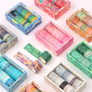 12 Roll/set Washi Paper Masking Tapes DIY Decorative Adhesive Scrapbooking